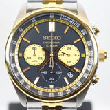 Seiko Sport Chronograph Black Dial Two Tone Steel Strap Watch for Men - SSB430P1