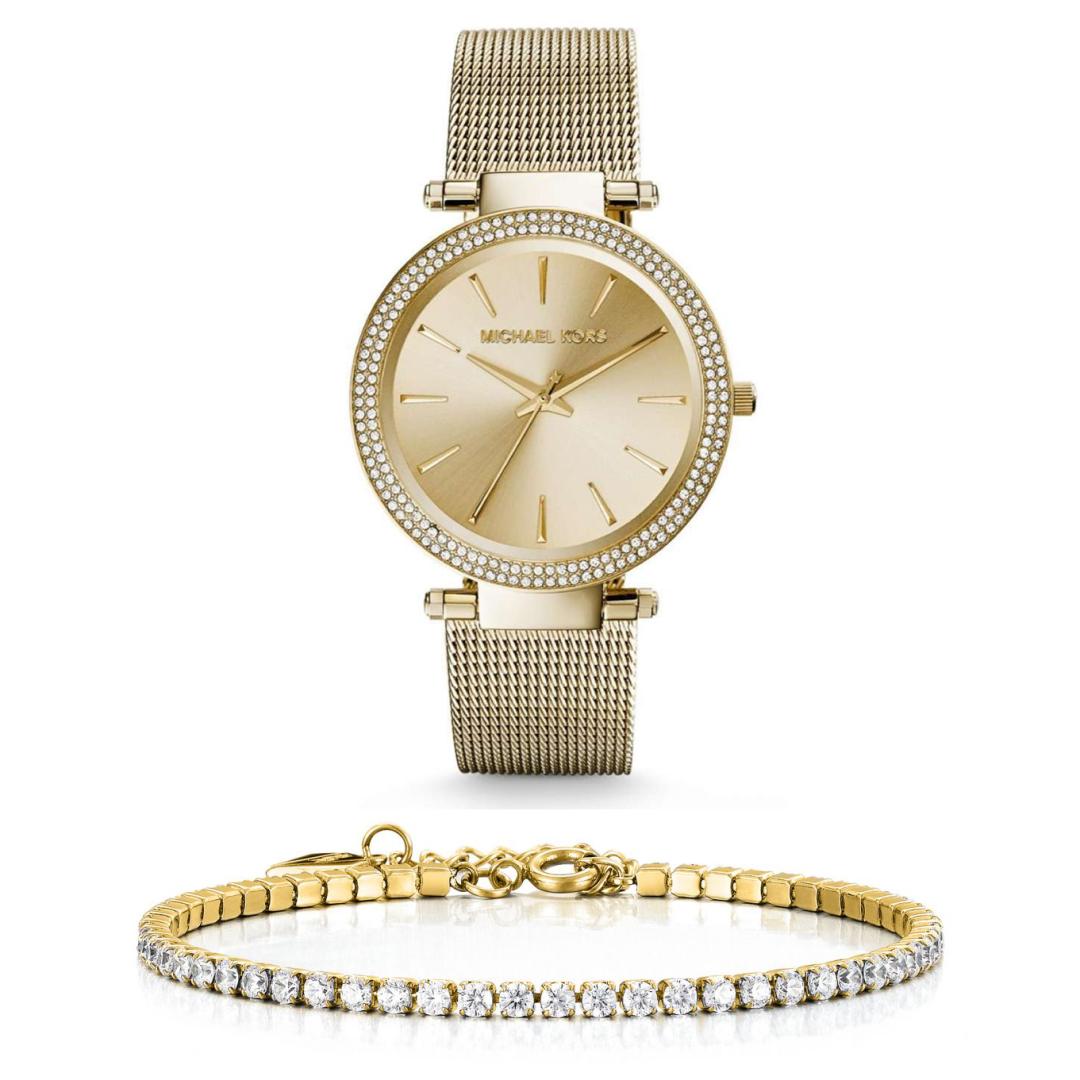 Michael Kors Darci Gold Dial Gold Mesh Bracelet Watch for Women - MK3368