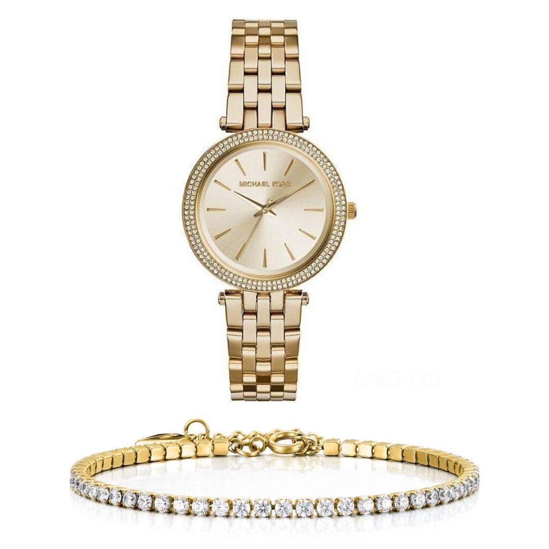 Michael Kors Darci Gold Dial Gold Steel Strap Watch for Women - MK3430