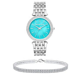 Michael Kors Darci Mother of Pearl Blue  Dial Silver Steel Strap Watch for Women - MK3515