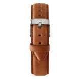 Daniel Wellington Petite Sterling Black Dial Brown Leather Strap Watch For Women - DW00100178