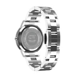 Daniel Wellington Iconic Link Black Dial Silver Steel Strap Watch For Women - DW00100208