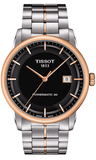 Tissot Luxury Powermatic 80 Black Dial Silver Steel Strap Watch For Men - T086.407.22.051.00