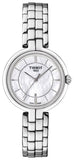 Tissot T Lady Flamingo Mother of Pearl White Dial Silver Steel Strap Watch For Women - T094.210.11.111.00