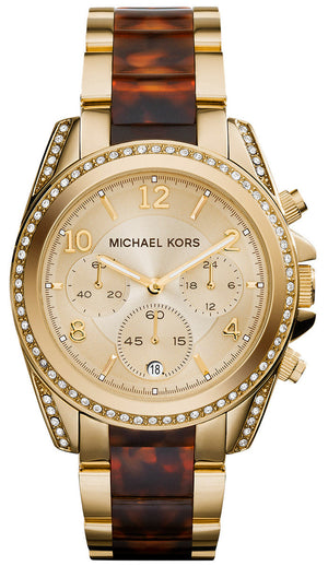 Michael Kors Blair Gold Dial Two Tone Steel Strap Watch for Women - MK6094