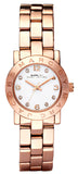 Marc Jacobs Mini Amy White Dial Rose Gold Steel Strap Watch for Women - MBM3078