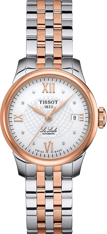 Tissot Le Locle Automatic Lady Silver Dial Two Tone Steel Strap Watch For Women - T41.2.183.16