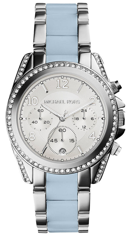Michael Kors Blair Silver Dial Two Tone Steel Strap Watch for Women - MK6137