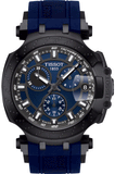 Tissot T Race Chronograph Blue Dial Blue Silicone Strap Watch For Men - T115.417.37.041.00