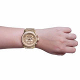 Michael Kors Runway Gold Dial Gold Steel Strap Watch for Women - MK5575
