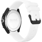Hugo Boss Velocity Chronograph Black Dial White Rubber Strap Watch for Men - 1513718