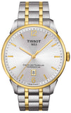 Tissot Chemin Des Tourelles Powermatic 80 Silver Dial Two Tone Steel Strap Watch For Men - T099.407.22.037.00