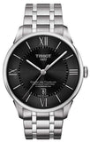 Tissot T Classic Chemin Des Tourelles Chronometer Black Dial Silver Steel Strap Watch For Men - T099.408.11.058.00
