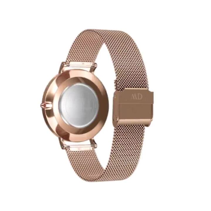 Daniel Wellington Petite Melrose White Dial Rose Gold Mesh Strap Watch For Women - DW00100305