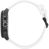 Hugo Boss Velocity Chronograph Black Dial White Rubber Strap Watch for Men - 1513718