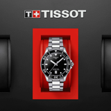 Tissot Seastar 1000 Black Dial Silver Steel Strap Watch For Men - T120.410.11.051.00