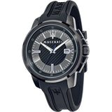 Maserati SFIDA Black Dial Black Rubber Strap Watch For Men - R8851123004