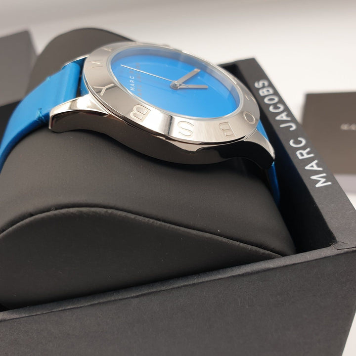Marc Jacobs Blade Blue Dial Blue Leather Strap Watch for Women - MBM1202