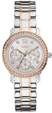 Guess Enchanting Diamonds Silver Dial Two Tone Steel Strap Watch for Women - W0305L3