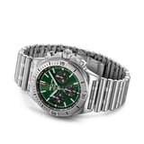 Breitling Chronomat B01 42mm Green Dial Silver Steel Strap Watch for Men - AB01343A1L1A1