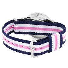 Daniel Wellington Classic Southampton White Dial Three Tone Nylon Strap Watch For Women - DW00100050