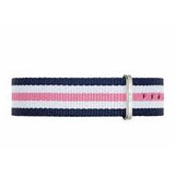 Daniel Wellington Classic Southampton White Dial Three Tone Nylon Strap Watch For Women - DW00100050