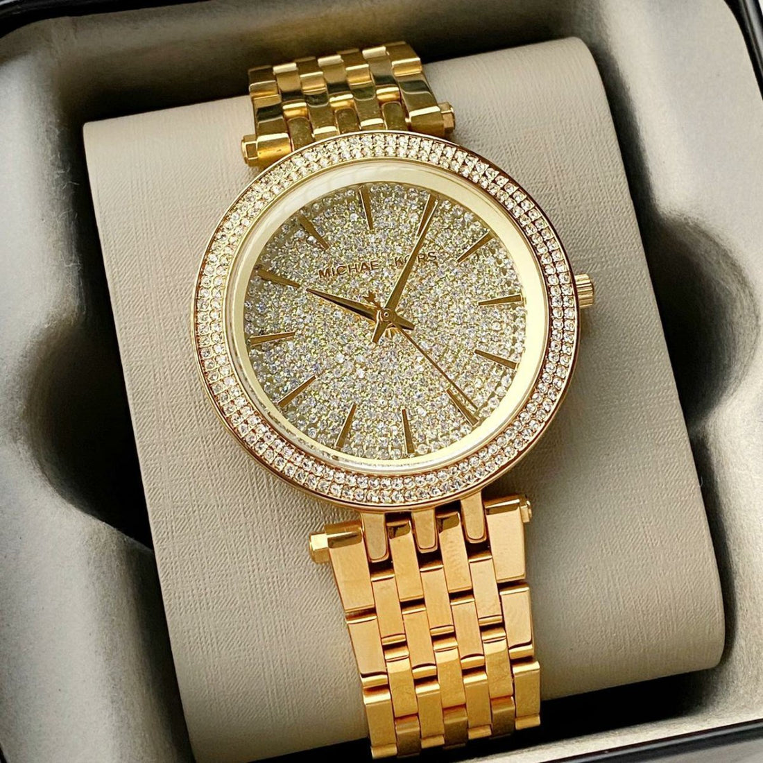 Michael Kors Darci Gold Dial Gold Steel Strap Watch for Women - MK3438