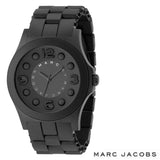 Marc Jacobs Pelly Black Dial Black Silicone Strap Watch for Women - MBM2531