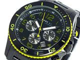 Marc Jacobs Rock Chronograph Black Dial Black Steel Strap Watch for Men - MBM5026