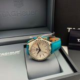 Tag Heuer Formula 1 Quartz Diamonds Mother of Pearl Dial Blue Leather Strap Watch for Women - WBJ131A.FC8256