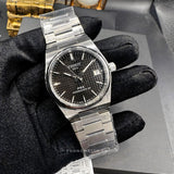 Tissot PRX Powermatic 80 Black Dial Silver Steel Strap Watch for Men - T137.207.11.051.00