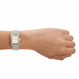 Tory Burch Eleanor White Dial Two Tone Steel Strap Watch for Women - TBW1070