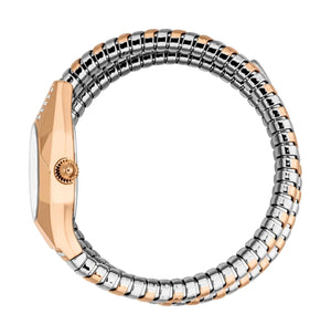 Just Cavalli Lunara Silver Dial Two Tone Steel Strap Watch for Women - JC1L397M0075