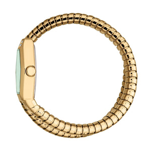 Just Cavalli Splora Green Dial Gold Steel Strap Watch for Women - JC1L394M0035