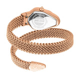 Just Cavalli Fiamma Green Dial Rose Gold Steel Strap Watch for Women - JC1L426M0045