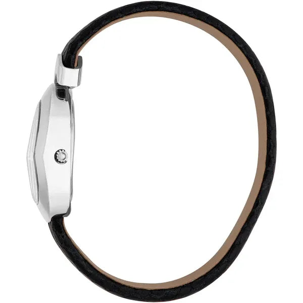 Just Cavalli Diversa Snake Silver Dial Black Leather Strap Watch for Women - JC1L321L0015