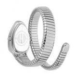 Just Cavalli Serpente Metallica Black Dial Silver Steel Strap Watch for Women - JC1L208M0025