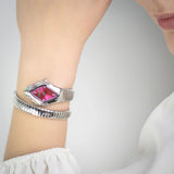 Just Cavalli Ferocious Pink Dial Silver Steel Strap Watch for Women - JC1L306M0025