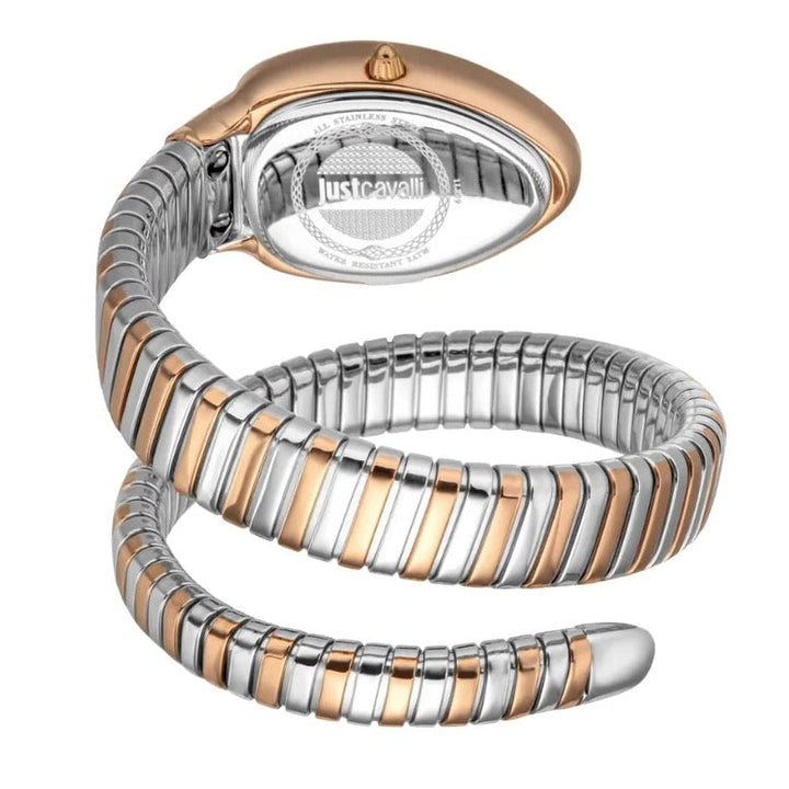 Just Cavalli Glam Evo 4 Blue Dial Two Tone Steel Strap Watch for Women - JC1L229M0085