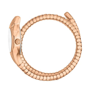 Just Cavalli Fiore Silver Dial Rose Gold Steel Strap Watch for Women - JC1L354M0045