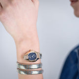 Just Cavalli Lunara Blue Dial Two Tone Steel Strap Watch for Women - JC1L397M0085