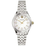 Versace Hellenyium Quartz White Dial Silver Steel Strap Watch for Women - VEHU00320