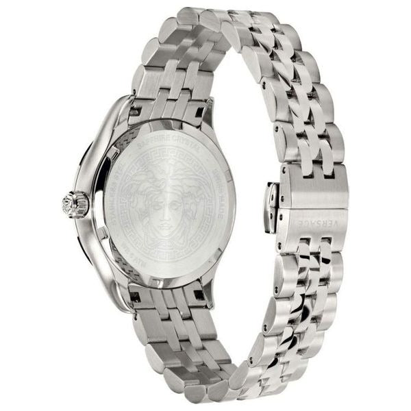 Versace Hellenyium Quartz White Dial Silver Steel Strap Watch for Women - VEHU00320