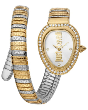 Just Cavalli Solo Mother of Pearl Dial Two Tone Steel Strap Watch for Women - JC1L167M0055