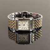 Tory Burch Eleanor White Dial Two Tone Steel Strap Watch for Women - TBW1070