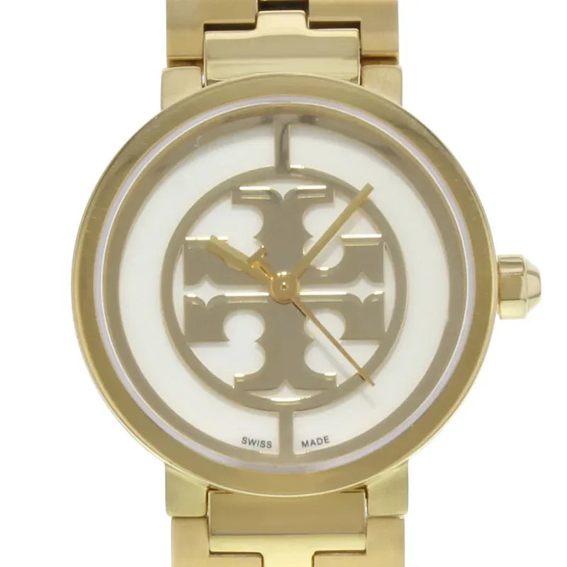 Tory Burch Reva Gold Dial Gold Steel Strap Watch for Women - TBW4011