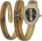 Just Cavalli Doppio Black Dial Multicolor Steel Strap Watch for Women - JC1L163M0065