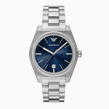 Emporio Armani Frederico Analog Blue Dial Silver Steel Strap Watch for Men - AR11620