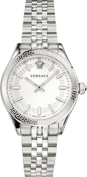 Versace Hellenyium Quartz White Dial Silver Steel Strap Watch for Women - VEHU00320