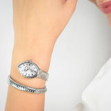 Just Cavalli Unica Silver Dial Silver Steel Strap Watch for Women - JC1L322M0015